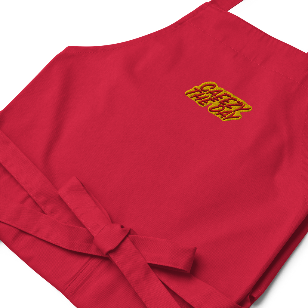 Caeezy The Day Embroidered Organic Cotton Apron