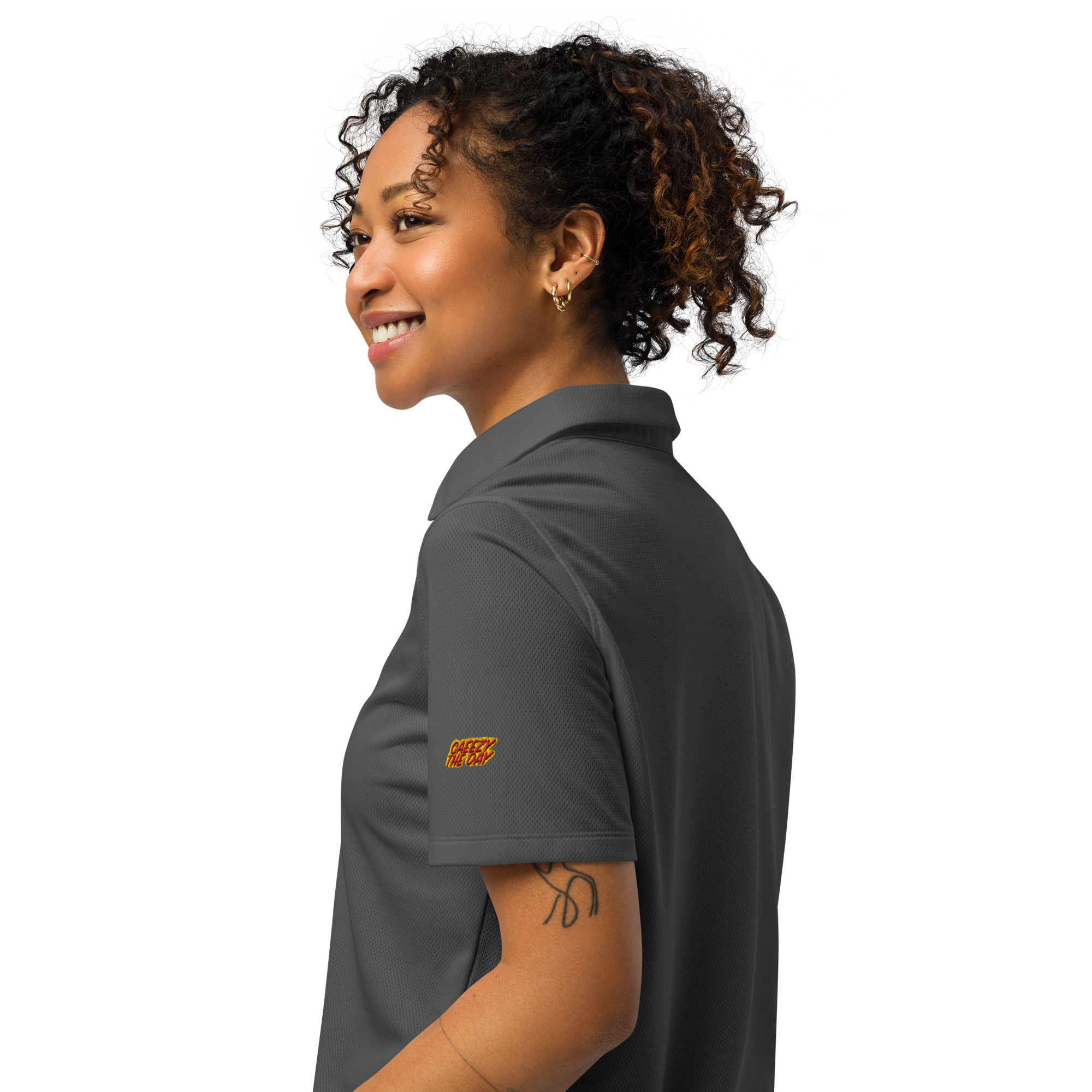 Caeezy The Day Women’s Embroidered Golf Polo