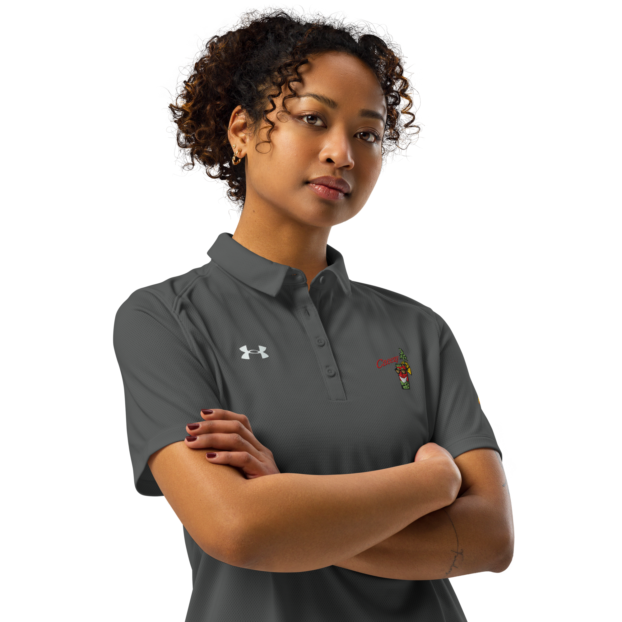 Caeezy The Day Women’s Embroidered Golf Polo