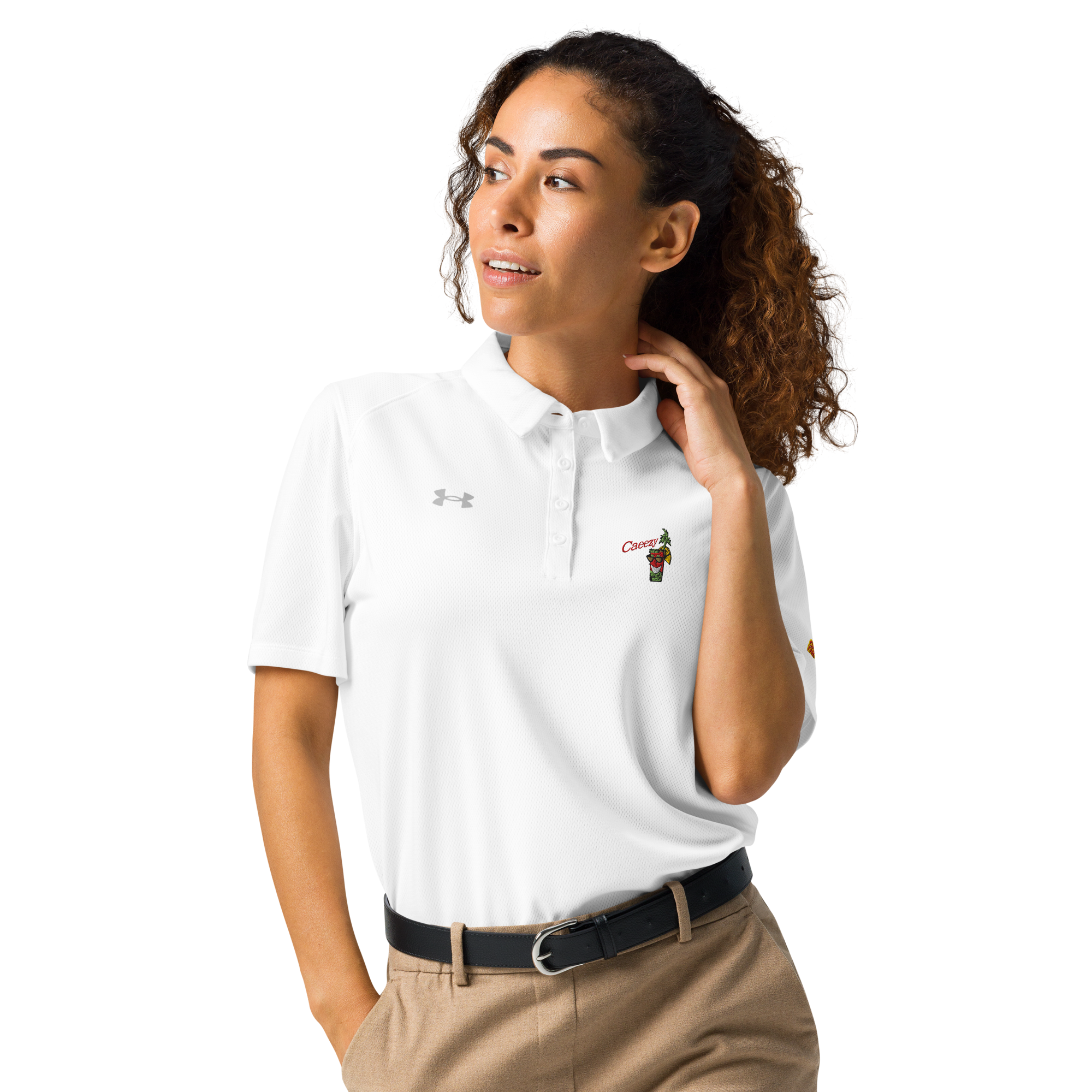 Caeezy The Day Women’s Embroidered Golf Polo